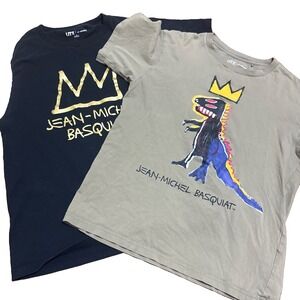 Uniqlo Jean-Michel Basquiat Dinosaur Crown Lot Of 2 Tees Youth Size 13
